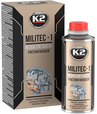 K2 Aditivo de Aceite de Motor Tratamiento Antifricción, Protector de Cerámica, Aceite Sintético, Reductor de Fricción - MILITEC 1 T380 250ml