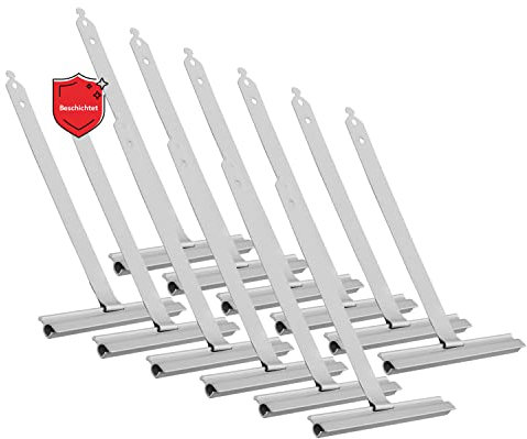 BAUHELD® Rolladen Aufhängefeder Mini [12 Stück] - Rollladen-Aufhängung aus hochwertigem Federstahl [Kunststoffbeschichtet] - Rolladen-Feder mit Schwalbenschwanz - Für Rolladenprofile mit 37mm