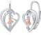 Ballerina Ohrringe für Frauen 925 Sterling Silber Herz Ballett Anhänger Ballett Ohrringe Ballerina Schmuck Geschenke für Ballerina Tänzerin Teen Mädchen Mama Mutter