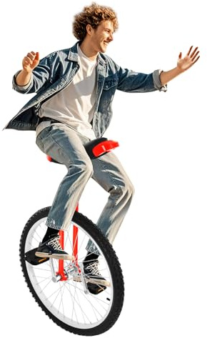 CRYBY Monocycle à roue de 61 cm - Étanche - Avec 2 pédales - Hauteur réglable - Pour sports de plein air - Limite de poids : 200 kg
