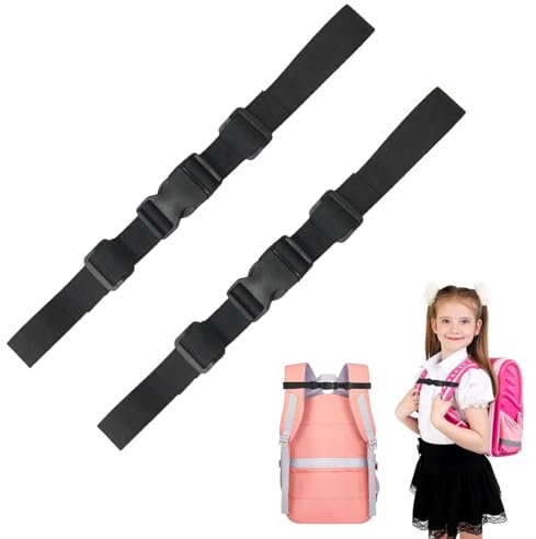 Verstellbarer Brustgurt Rucksack, 2 Stück Brustgurt Für Schulranzen, Rutschfest Brustgurt Rucksack Kinder Set, Nylon Brustgurt mit Schnalle, Schnellverschluss, für Schulrucksack Außerhalb Reise