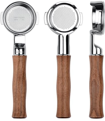 Normcore Slim Bottomless Portafilter with High Extraction Basket Fits E61 Group Head, Lelit, ECM, Rocket, Sanremo, Slayer, American Walnut Handle; Not for Ascaso, Decent, Profitec Go, Flair 58