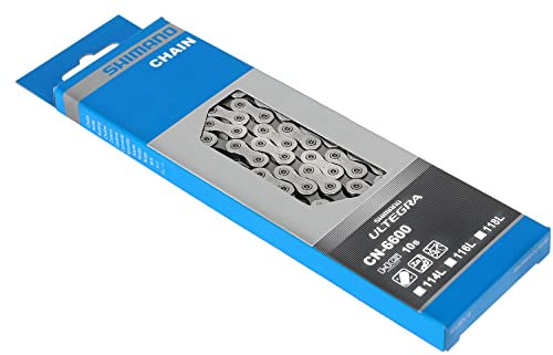 Shimano Kette Ultegra CN-6600 10 3-Fach Kurbeln Fahrradkette, Silber, 114