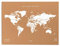 Miss Wood Woody Map Natural Weltkarte Kork L weiß