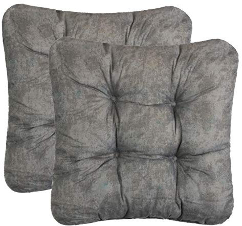 Brandsseller Kissen-Set Sitzkissen Dekokissen Stuhlkissen Zierkissen Stuhlauflage 2er-Set Grau