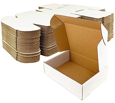 Giftgarden 25 Stück Maxibriefkarton 153x102x76 MM weiß Versandkarton für Büchersendung Kleines Geschenk Box Päckchen