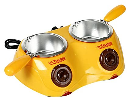 Stronrive Derretidor de Chocolate - Juego eléctrico de Olla para Fondue Juego de ollas de Doble Caldera, Fuente de fusión de Chocolate para Hacer Dulces de Queso, Suministros para Hornear
