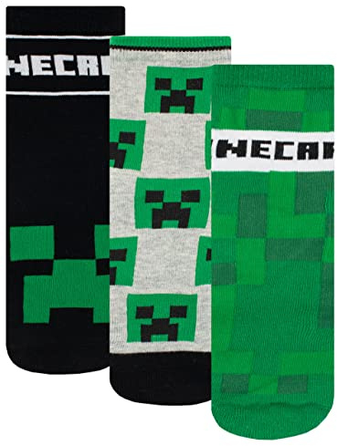 Minecraft Garçon Chaussettes Pack de 3