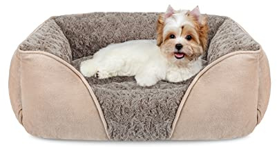 INVENHO Cama para perros pequeños, grandes, medianos y pequeños, rectangular, lavable, cama ortopédica para perros, cama suave y calmante para cachorros, cama duradera para mascotas con parte inferior