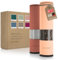 LARS NYSØM Salz und Pfeffer Mühle 2er Set Manuell mit einstellbarem Keramik-Mahlwerk von grob bis fein I Design Gewürzmühlenset (2 Stück) (Red/Peach)