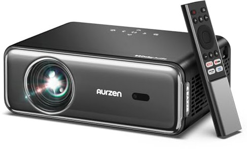 2025 Smart Projector with Dolby Audio & NetfIix Officially, Auto Focus & Keystone, Full HD 1080P 4K Support, 20W Speakers, dbx-tv Total Sonics, for Home Cinema Bedroom Android IOS