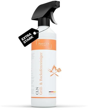 PureCLN Backofenreiniger und Grillreiniger 500ml, Backofenspray ohne Geruch, Ofenreiniger Backofenreiniger extra stark gegen hartnäckige Verkrustungen, Oven Cleaner für Ofen, Herdplatte, Grill
