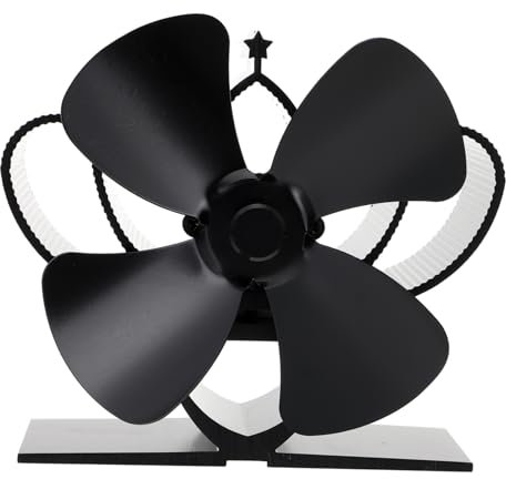 Luxshiny Ventilateur De Poêle à Alimenté Chaleur Mini Ventilateur Silencieux Pour Foyer Chaud Thermique
