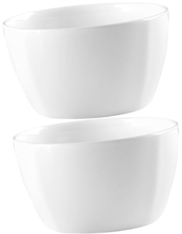 MOTHNUR 2 piezas Cuencos Cerámica Cuadrados para Sopa y Arroz de Tazones Blancos Multiusos para Cocina Doméstica Resistentes y Decorativos Aptos para Fideos y Ensaladas