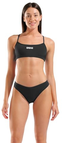 ARENA Costume Bikini 2 Pezzi A Fascia Donna Piscina Nuoto Nero Taglia 42 ITA