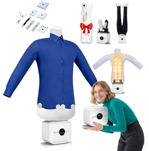 Automatic Ironing Machine - Hands-Free Smart Garment Ironer, Quick 5-10 Minute Dry Ironing, Custom Heat & Timer for Shirts & Pants, Efficient Home Laundry Solution