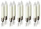 hellum Ersatzbirnen für Lichterbogen, 10 Stück 23V 3W klein-Schaftkerzen für Schwibbogen, für Ersatz-Kerzen Lichterketten innen und außen mit 10 Brennstellen, ø10mm E10/ 23V/ 3W/ 22Lumen 938012