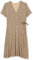 Amazon Essentials Robe Effet Cache-cœur à Manches Courtes Femme, Rosé Clair Imprimé Léopard, XXL