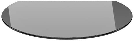 Funkenschutzplatte Kreisabschnitt 120x105cm Glas schwarz o. Silikondichtung