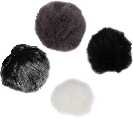 Bzocio Universal Lavalier Mikrofon Pelz Windschutzscheibe Windschutzscheibe Wind Muff Weich für Lavalier Mikrofon 5Mm