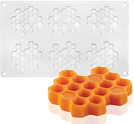 Moule à gâteau en silicone 6 trous nid d'abeille