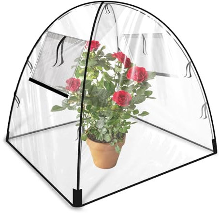Mini Serra Pop-up, Tenda Della Serra Pop Up, Copertura per Serra, Tenda Serra in PVC Trasparente, Piccola Serra per Verdure, Piante, Frutta, Protezione Dal Gelo Freddo (56 x 56 x 56cm)