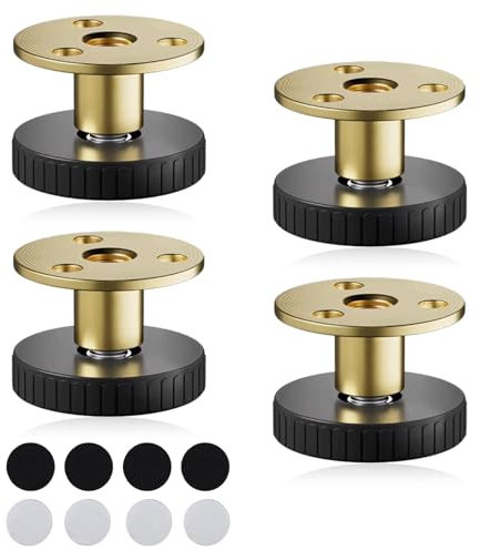 LZYDKH 4 Stück Möbelfüße Verstellbar, Möbelfüsse Höhenverstellbare Füße 27-40 MM Schrankfüsse mit Kratzfesten Nivellierfüße Metallfüße für Bett Stühle Tische Schrank Sofas