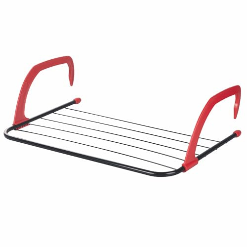 Galileo Casa Tendedero de balcón e Interior, 2 Ganchos, 5 Hilos, 54 x 34 cm, Sìordine