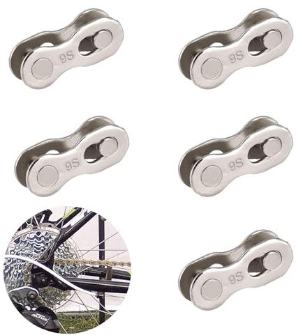 5 Paare Fahrrad Kettenschloss, Fahrradkettenschloß, Fahrradkette Schloss, Kettenschloss Fahrradkette, Fahrradkettenglied, für 6-7-8, 9, 10 Geschwindigkeitskette