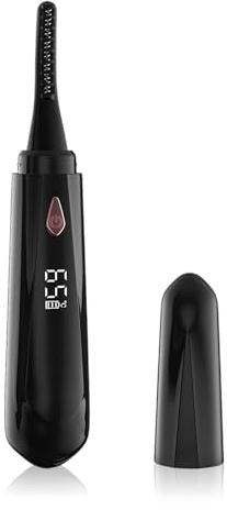 Piegaciglia Riscaldato, Portatile Piegaciglia Elettrico USB Ricaricabile Piegaciglia, Piegaciglia Riscaldato con 4 Riscaldamento Modalità, Riscaldamento Rapido, per Tutte le Ciglia (Nero)