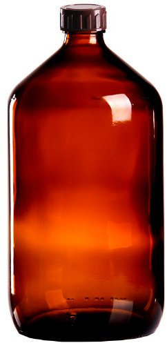 10 x Braunglasflasche 1000ml / Medizinflasche inkl. Standard-Schraubverschluss braun DIN 28