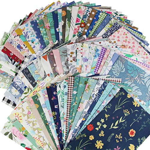 Jukway 20 st bomullstyg hantverk lapptäcke 30 cm x 25 cm feta kvadrater vackra mönster tyger paket för sömnad quiltning gör-det-själv dekoration handarbete konsthantverk (20 st)