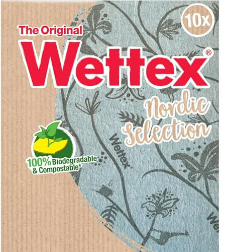 Wettex The Original 10-Pack Swedish Superabsorbent Dishcloth - Durable - Modern Limited Edition