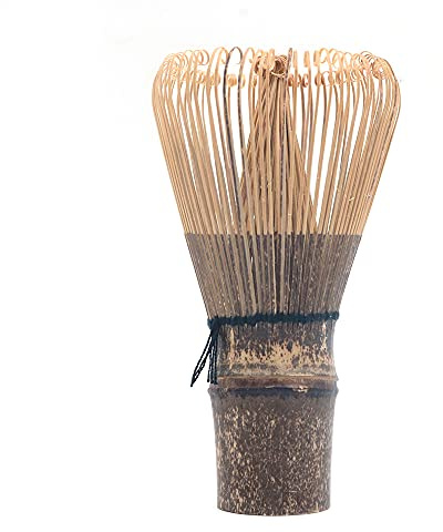 ANCLLO Fouet en bambou noir Chasen Matcha Outil de cérémonie du thé japonais 75-80 dents