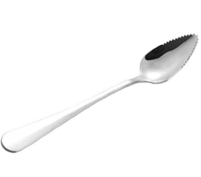 2 Stücke Edelstahl Grapefruit Löffel Dicke Dessert Löffel Gezacktem Schnitt Fruit Melon Scoop Gadget