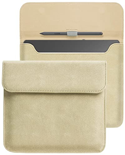 WALNEW Sleeve Case for 10.2-inch Kindle Scribe (2024 and 2022 Releases), Protective Pouch Bag Case Cover with Pen Holder for 10.2” Amazon Kindle Scribe E-Reader (Khaki)