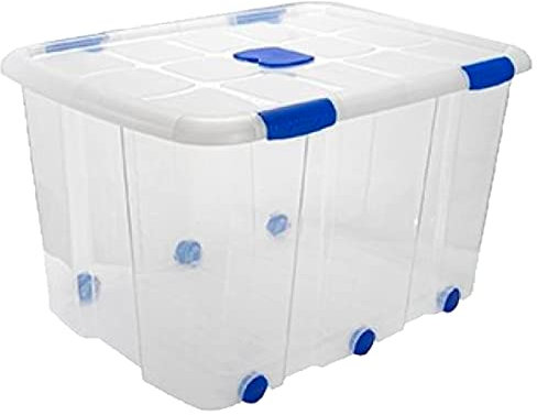 Acan Tradineur - Scatola di immagazzinaggio n. 16 - Capacità 133 litri - Made in Spagna - Contenitore per giocattoli, libri, vestiti, coperte, 76,8 x 56,5 x 46,4 cm