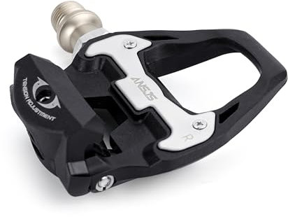 ANSJS Rennradpedale, leichte Clipless Fahrradpedale mit Stollen-Set, kompatibel mit SPD-SL-System, 6 Grad Float Clipless (79S)