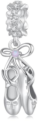 Teleye Charm colgante de zapato de ballet Charm de plata esterlina 925, SCC2937