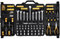 VEVOR Coffret d'Outils de Mécanicien 221PCs, Douilles 1/4 3/8 SAE et Métrique, Kit d'Outils de Mécanicien avec Embouts, Clés, Poignée à Cliquet, Accessoires et Étui, pour Réparation Automobile