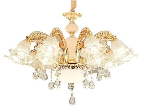 Luxuriöser europäischer Kristall-Kronleuchter für Schlafzimmer, Esszimmer, Wohnzimmer, moderne und elegante Heimbeleuchtung