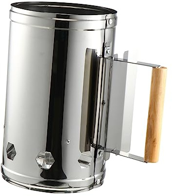 BESTonZON Secchio Accendifuoco in Inossidabile per Barbecue Esterno Rapido con Protezione Termica e in Legno Accendifuoco Odori per Grigliate e Carbonella