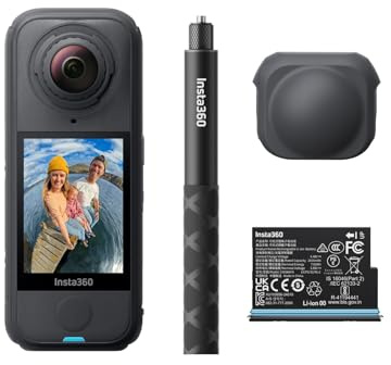 Insta360 X4 Air Negro Grafito Paquete de Principiante - cámara 165 g con resolución 8K y 360°, Efecto Selfie Stick Invisible, Lentes reemplazables, graba Primero y encuadra después, Anti Viento