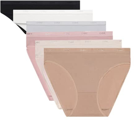 Dim Culottes Femme Lot de 6 | Les Pockets Ecodim Coton | Douceur & Confort | Ceinture Invisible | Multicolores | Style Classique