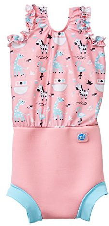 Splash About Happy Nappy Costume da Bagno con Pannolino da Bagno, Nina's Ark, 6-14 Mesi