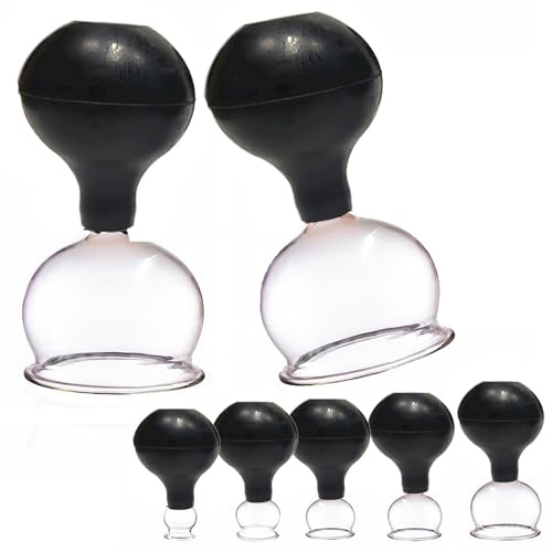 ScreaAss 2 Stück Silikon Brustsauger Vakuum Nippelsauger Pumpe Nippel Sucker Set Brustwarzensauger Für Frauen 5 Größen Brust Massagegerät Nippel Saugnapf Brustpumpe SM Sexspielzeug,Schwarz,S/2Pcs