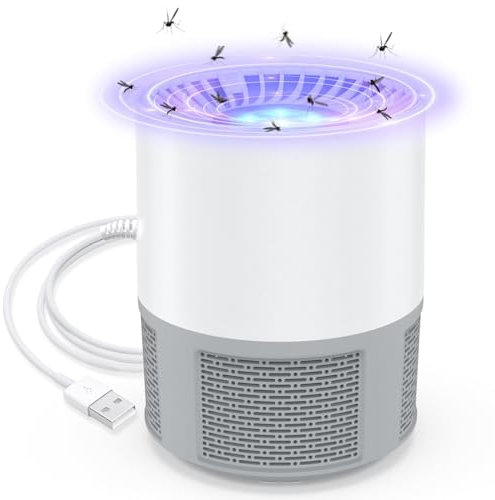 Bubbacare Insektenvernichter, USB Elektrischer Elektrisch Fliegenfalle, Mückenfalle Mückenlampe, Moskito Killer Lampe mit Licht, Fruchtfliegenfalle für küche Innen Außen