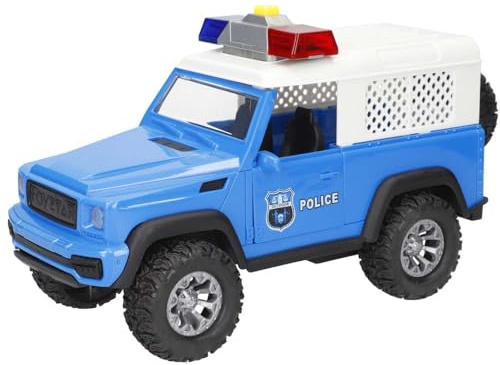 ColorBaby Speed & Go Polizeiauto, Spielzeug mit Lichtern und Geräuschen, manuelle Türöffnung, Reibungssystem, Maßstab 1:16, für Kinder ab 3 Jahren (39053)