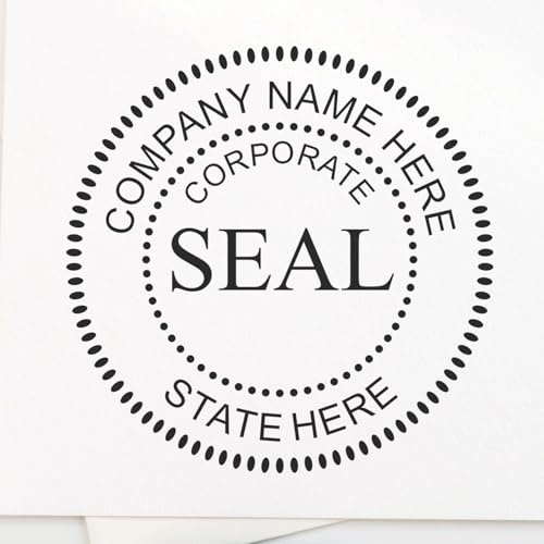 Custom Self-Inking Corporate Seal Stamp with Year - 1-5/8 Personalized Business Seal for Franchise Owners - Seal of Approval with Custom Business Logo for Official Documents