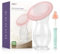 Raccoglitori di latte materno in silicone Nuliie con coperchio a prova di perdite e ventosa, 4 oz/120ml senza BPA, tiralatte manuale indossabile per l'allattamento al seno essenziale